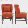 Armchair Mid Century Wooden Burnt Orange Accent Chair, thumbnail 2 of 5