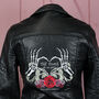 Custom Black Leather Jacket Till Death, thumbnail 2 of 6