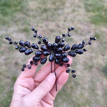 Black Crystal Hair Pin, 7 of 7
