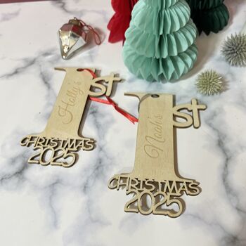 Personalised 1st Christmas 2025 Decoration, 5 of 9
