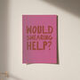 Would Swearing Help? Funny Typography Print, thumbnail 12 of 12