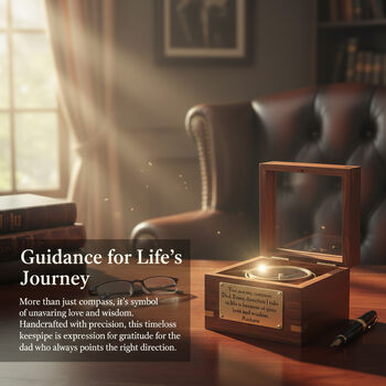 Personalised Brass Gimbal Compass Gift, 12 of 12