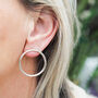 Front Facing Sterling Silver Hoop Earrings, thumbnail 1 of 8