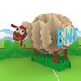 There's No One Like Ewe! 3D Pop Up Punny Sheep Animal Card! Fun Silly Cute Anniversary Card! Best Bday Card For Him And Her, thumbnail 4 of 8