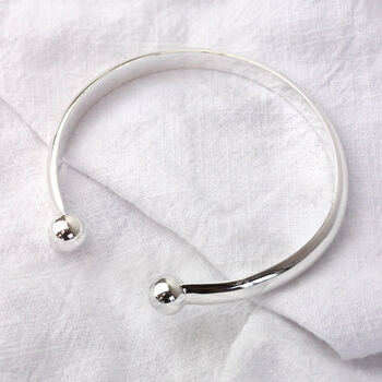 Sterling Silver Heavy Solid Torque Bangle, 3 of 4