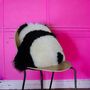 Plush Panda Lovers Faux Fur Throw Cushion, thumbnail 5 of 5