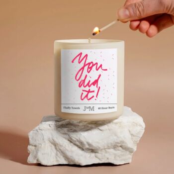 You Did It Candle Congratulations Well Done Gift Set, 3 of 6
