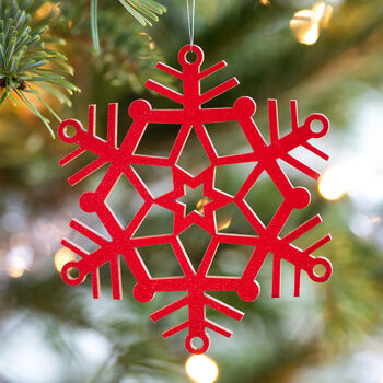 Wooden Snowflake Christmas Decoration, 5 of 9