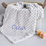 Personalised Grey Unisex Embossed Baby Blanket, thumbnail 6 of 11
