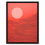 Desert Coral Pink Orange Sunset Abstract Wall Art Print, thumbnail 5 of 6