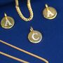 Gold Mini Initial And Birthstone Necklace, thumbnail 8 of 10