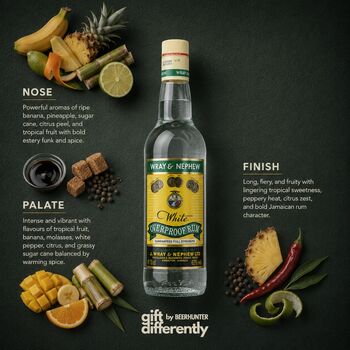Personalised Wray And Nephew Rum Gift Set In Wooden Box, 2 of 9