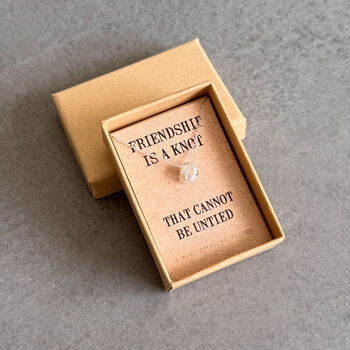 Friendship Knot Sterling Silver Necklace, 4 of 12