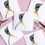 Inky Penguin Blank Greeting Card, thumbnail 2 of 2
