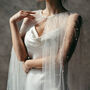 Pearl Bridal Cape Veil Wedding Dress Cover Up, thumbnail 12 of 12