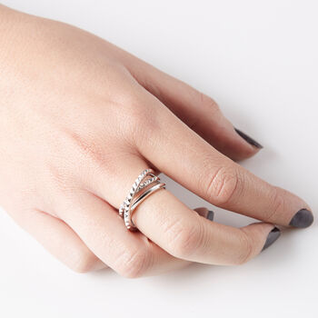 Entwined Serpent Ring In Silver, 5 of 7