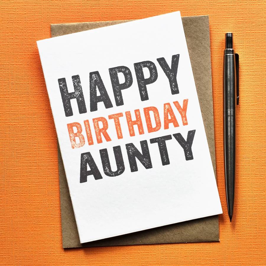 happy birthday aunty greetings card by do you punctuate ...