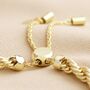Plaited Rope Chain Bracelet In Gold, thumbnail 7 of 11