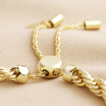 Plaited Rope Chain Bracelet In Gold, 7 of 11