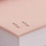 3mm Sterling Silver White Pearl Stud Earrings, thumbnail 1 of 3