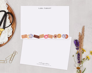 Biscuit Personalised Note Cards A6 Notecard Set, 2 of 6