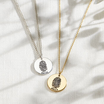Fingerprint Disc Necklace, 5 of 9