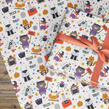 Trick Or Treat Halloween Wrapping Paper, 3 of 3