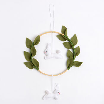 Rabbit And Leaf Hanging Felt Craft Kit, 2 of 5