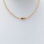 Beige Colour Beaded Choker Necklace Featuring A Tiger's Eye Bead, thumbnail 1 of 2