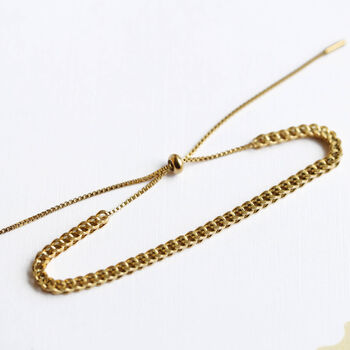 Pull String Fastened Wheat Chain Bracelet, 6 of 12
