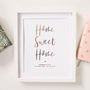 Personalised ‘Home Sweet Home’ New Home Foil Print, thumbnail 2 of 4