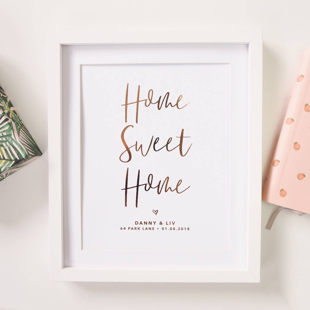 Our Home Personalised Light Up Box Frame New Home Home Sweet Home