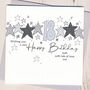 Personalised Starry 18th Birthday Card, thumbnail 1 of 3