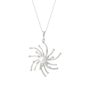 Pearl Sun Molten Drip Sterling Silver Pendant Necklace, thumbnail 5 of 9