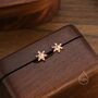 Sterling Silver Snowflake Stud Earrings, thumbnail 5 of 10