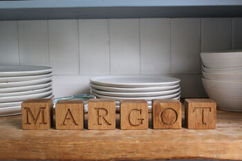 Personalised Wooden Baby Name Blocks, 3 of 11