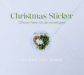 Green Butterfly Christmas Tree Christmas Stickers, 25, 6 of 9