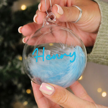 Baby Boy's 1st Christmas Glass Bauble, 3 of 5