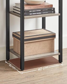 Five Tier Bookcase Standing Display Storage Rack, 6 of 12