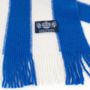 Vertical Cashmere Football Scarf In Blue And White, thumbnail 3 of 3
