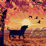 Dachshund In An Autumn Park. Limited Edition Dog Print, thumbnail 5 of 8