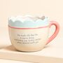 Cream Ceramic Scallop Edge Bow Nana Mug, thumbnail 2 of 3