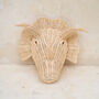 Triceratops Rattan Wall Mask Dinosaur Wall Art, thumbnail 2 of 7