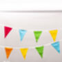 Washable Cotton Rainbow Coloured Bunting 14 Flags, thumbnail 2 of 5