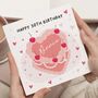 Personalised 30th Birthday Card For Her Cherry Cake, thumbnail 1 of 7
