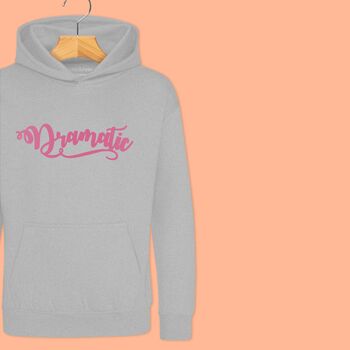 'Dramatic' Hoodie Jumper For Girls And Boys, 3 of 11