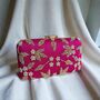 Hot Pink Pearl Rectangular Clutch Bag, thumbnail 6 of 9