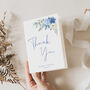 Wedding Thank You Cards Blue Floral, thumbnail 2 of 6