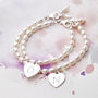 Personalised Silver And Pearl Bracelet For Bridesmaids, thumbnail 2 of 6