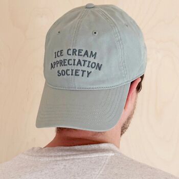 'Ice Cream Appreciation Society' Cotton Baseball Cap, 5 of 12